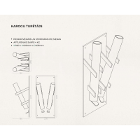 Karoga kāta turētājs 2-vietīgs (sienas)