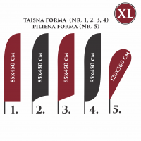Pludmales karogs XL 85x450cm vai 120x360 cm Pludmales karogs XL 85x450cm vai 120x360 cm