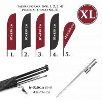 Pludmales karoga komplekts XL ar zemes stieni Pludmales karoga komplekts XL ar zemes stieni